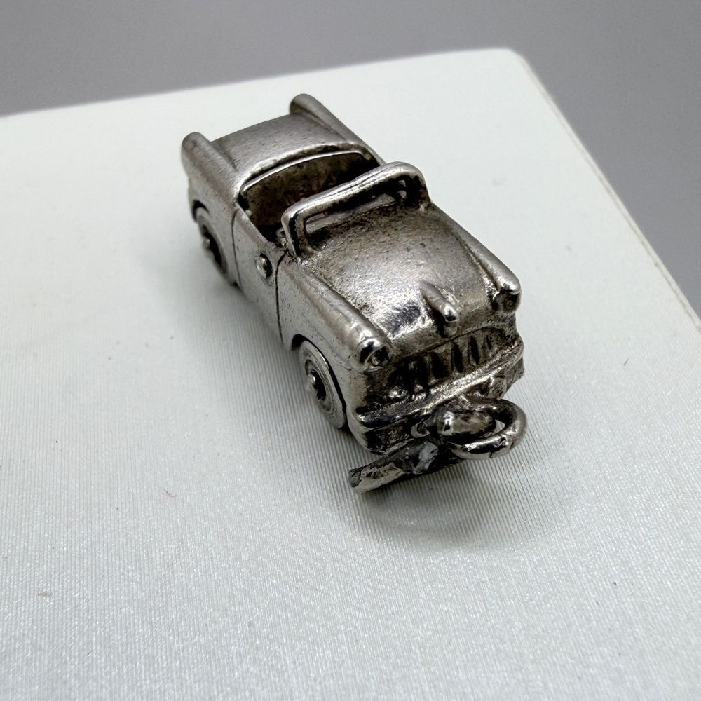 Vintage Wells‎ Sterling Silver Convertable Car charm/pendant!